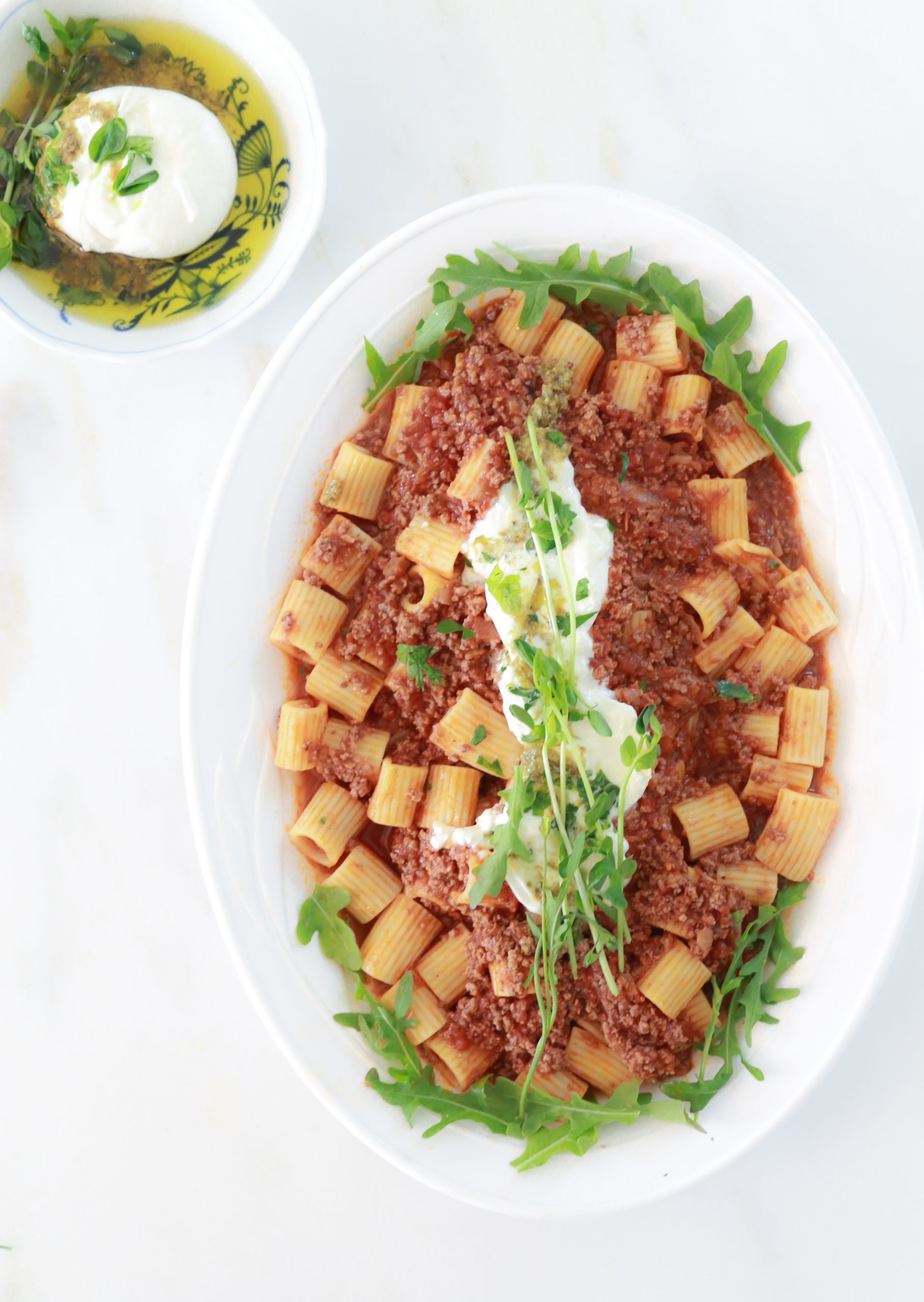 Rigatoni Bolognese with Ground Beef For The Feast